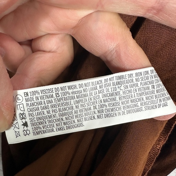 Forever 21 Contemporary bronze satin viscose midi length slip dress, sz XS, NWT - Picture 6 of 9